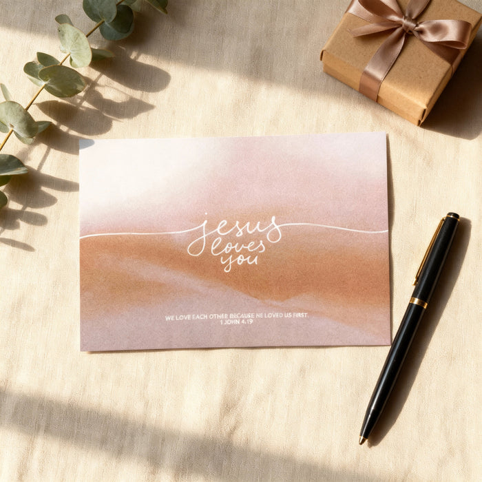 Jesus loves you postcard