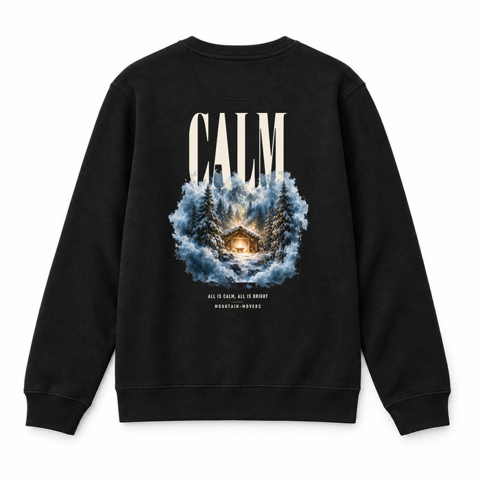 All Is Calm All Is Bright Christmas Sweatshirt Backprint
