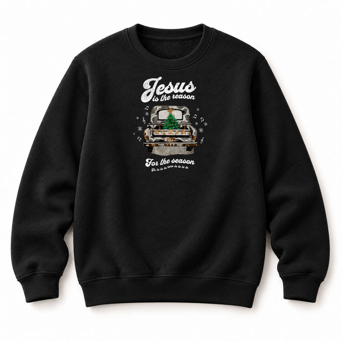 Jesus is the Reason Truck Christmas Sweatshirt
