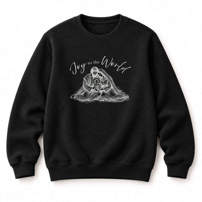 Joy to the World Sketch Christmas Sweatshirt