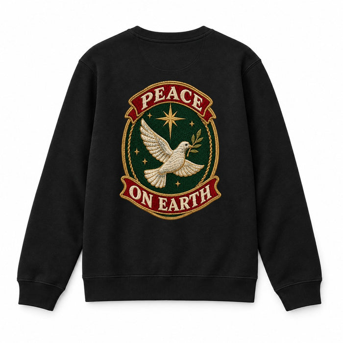 Peace on Earth Stitch Christmas Sweatshirt Backprint