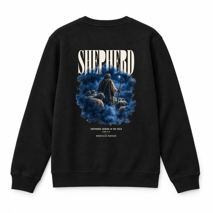 Shepherds Abiding in the Field Christmas Sweatshirt Backprint