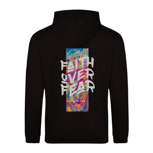 Faith Over Fear Streetwear Hoodie Backprint