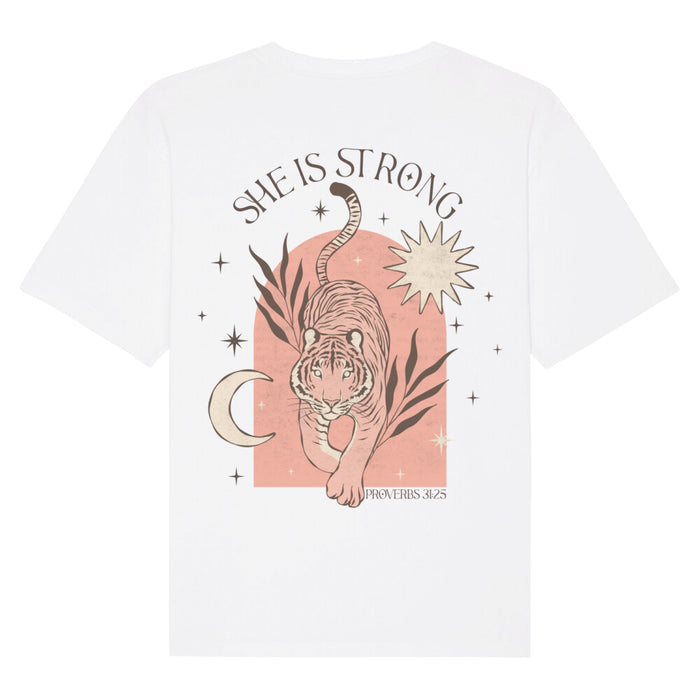 She is strong Oversized T-Shirt BackPrint
