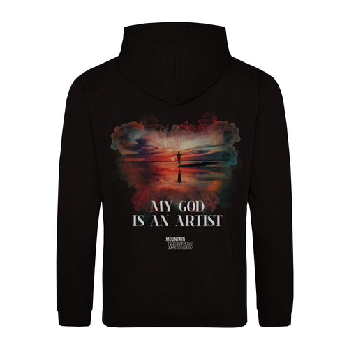 My God is an artist streetwear hoodie backprint