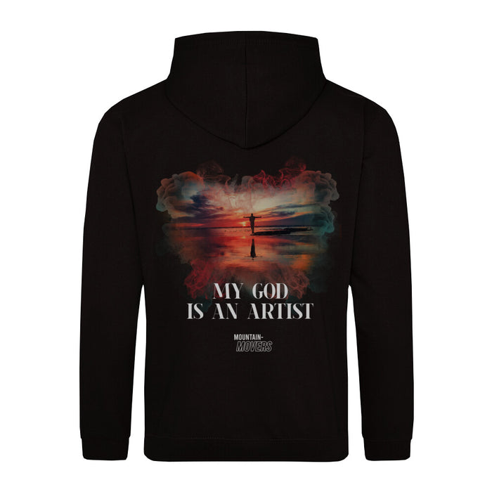 My God is an artist streetwear hoodie backprint