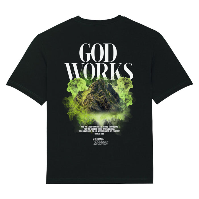 God Works Oversized T-Shirt BackPrint