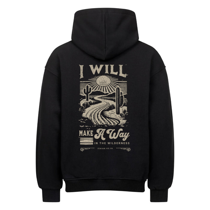 Way in the Wilderness Oversized Hoodie BackPrint