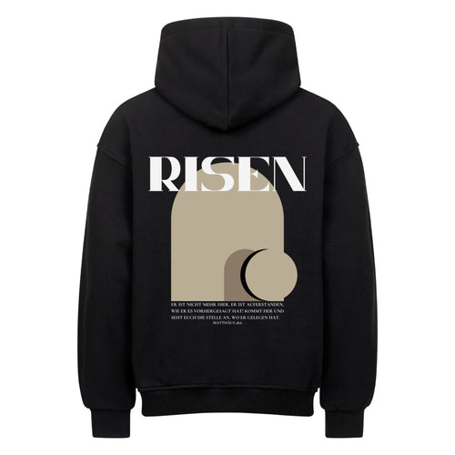 Opgestaan Matthew 28:6 Oversize Hoodie Rugprint