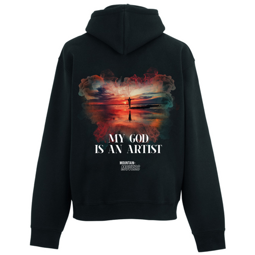 My God is an artist streetwear oversized hoodie backprint