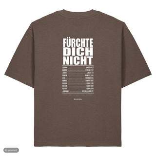 Fürchte dich nicht Tour Heavy Oversized Shirt, Mocha, Rückseite