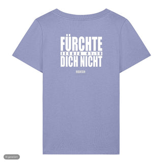Fürchte dich nicht Typo Frauenshirt, Lavendel, Rückseite
