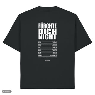 Fürchte dich nicht Tour Heavy Oversized Shirt, Schwarz, Rückseite