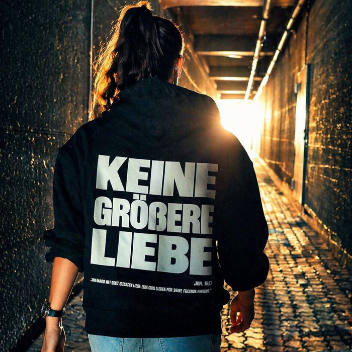 By his Wounds Oversized Hoodie Backprint