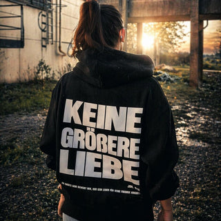 Keine größere Liebe Oversized Hoodie Front und Backprint Selah x MM