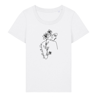 DAUGHTER OF THE KING FRAUEN T-SHIRT FRONT Detailansicht, Mountain Movers christliche Streetwear