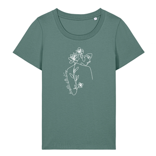 DAUGHTER OF THE KING FRAUEN T-SHIRT FRONT Detailansicht, Mountain Movers christliche Streetwear