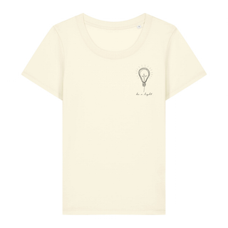 Be a Light Frauen T-Shirt Detailansicht, Mountain Movers christliche Streetwear