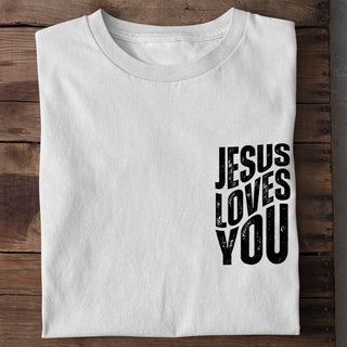 jesus loves you Shirt Variante, Mountain Movers christliches Design