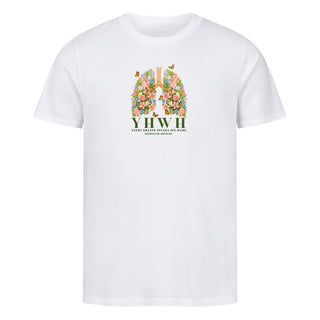 YHWH BREATH Shirt Detailansicht, Mountain Movers christliche Streetwear