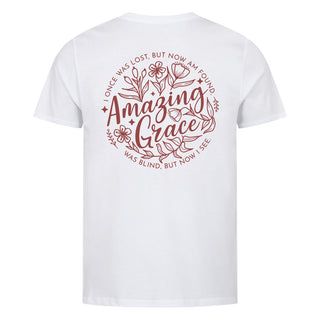 Amazing Grace circle Shirt Backprint Variante, Mountain Movers christliches Design