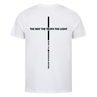THE WAY THE TRUTH THE LIGHT Shirt Backprint Variante, Mountain Movers christliches Design