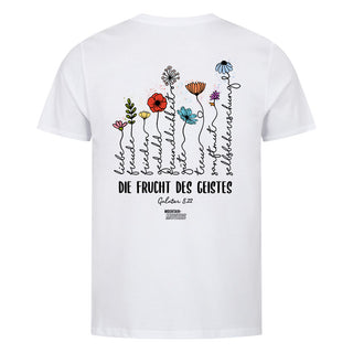 die frucht des geistes Shirt Backprint Variante, Mountain Movers christliches Design