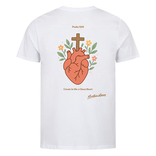 Create in Me a Clean Heart Shirt Backprint, christliche Streetwear von Mountain Movers