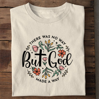 But God floral Shirt Detailansicht, Mountain Movers christliche Streetwear