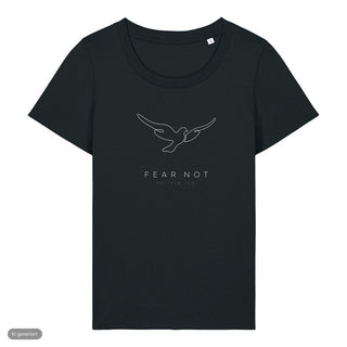 Fear Not Taube Frauenshirt, Schwarz, Vorderseite