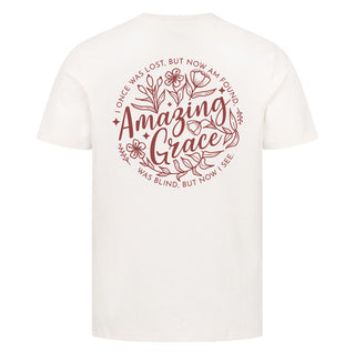 Amazing Grace circle Shirt Backprint Variante, Mountain Movers christliches Design