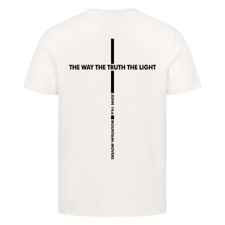 THE WAY THE TRUTH THE LIGHT Shirt Backprint Variante, Mountain Movers christliches Design