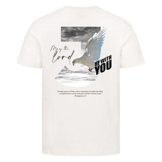 Be with you Shirt Backprint Detailansicht, Mountain Movers christliche Streetwear