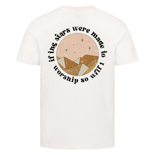 if the stars worship - So will I Shirt Backprint Variante, Mountain Movers christliches Design
