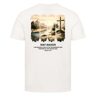 Way Maker in the Wilderness Shirt Backprint Detailansicht, Mountain Movers christliche Streetwear