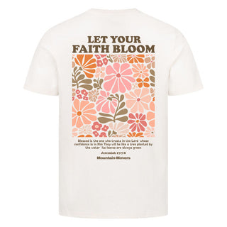 Let Your Faith Bloom and Fly Shirt Backprint Detailansicht, Mountain Movers christliche Streetwear