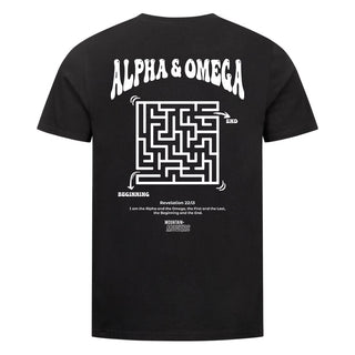 Alpha and Omega Shirt Backprint Variante, Mountain Movers christliches Design