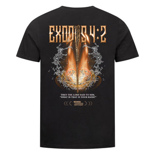 Exodus Shirt Backprint Variante, Mountain Movers christliches Design