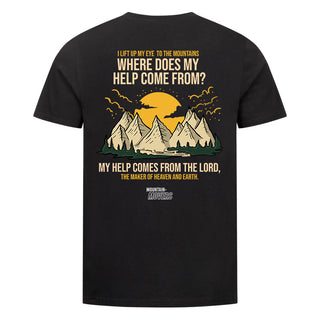 Help comes Shirt Backprint Variante, Mountain Movers christliches Design