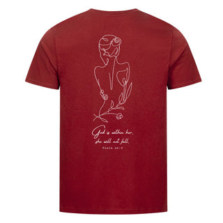 God is within her Lineart Shirt Backprint