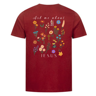Ask me about Jesus Shirt Backprint