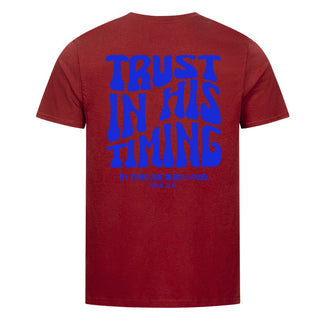 Trust in his Timing Shirt Backprint