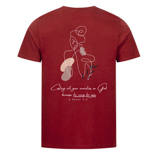 He cares for you Detailansicht, Mountain Movers christliche Streetwear