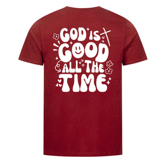 God is Good Hearts T-Shirt Backprint