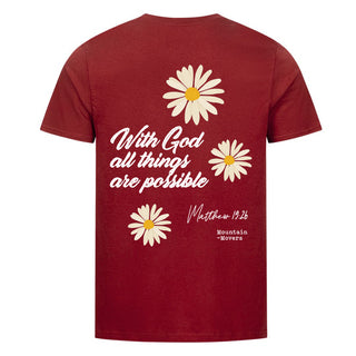 With God Flower Shirt BackPrint