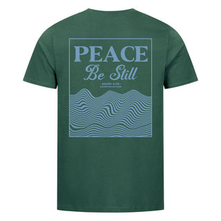 PEACE BE STILL shirt back print