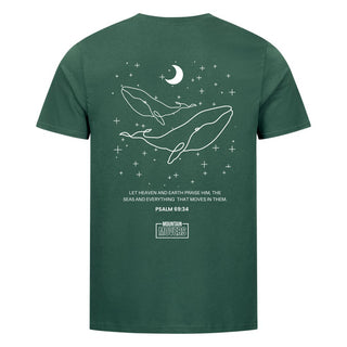 Heaven and earth praise him shirt backprint