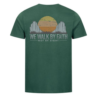 walk by faith retro shirt backprint