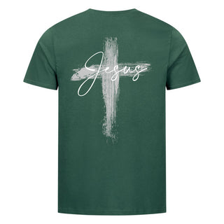 Jesus painted cross shirt backprint