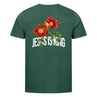 Jesus is King Flower Shirt Backprint